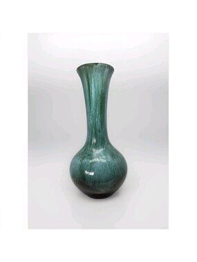 Blue Mountain Pottery BMP Green Drip Glaze Bud Vase Vintage Mid Century Modern